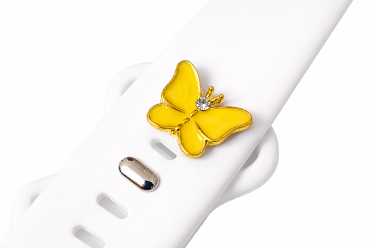Yellow Butterfly Charm for Watch Bands