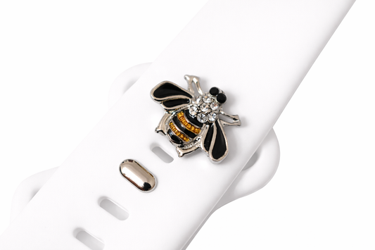 Silver Bee Charm for Watch Bands