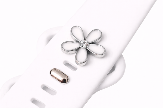 Flower Petal Jewelry Charm for Watch Bands (White)