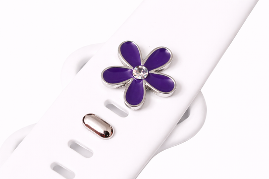 Flower Petal Jewelry Charm for Watch Bands (Purple)