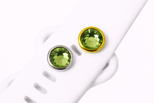 Peridot Green August Colored Birthstone Charm for Watchbands