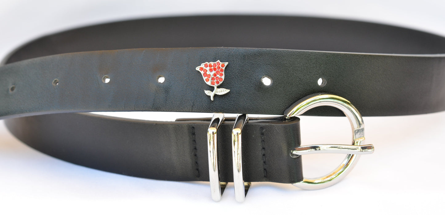 Red Rose Belt, Bag and Watch Band Charm