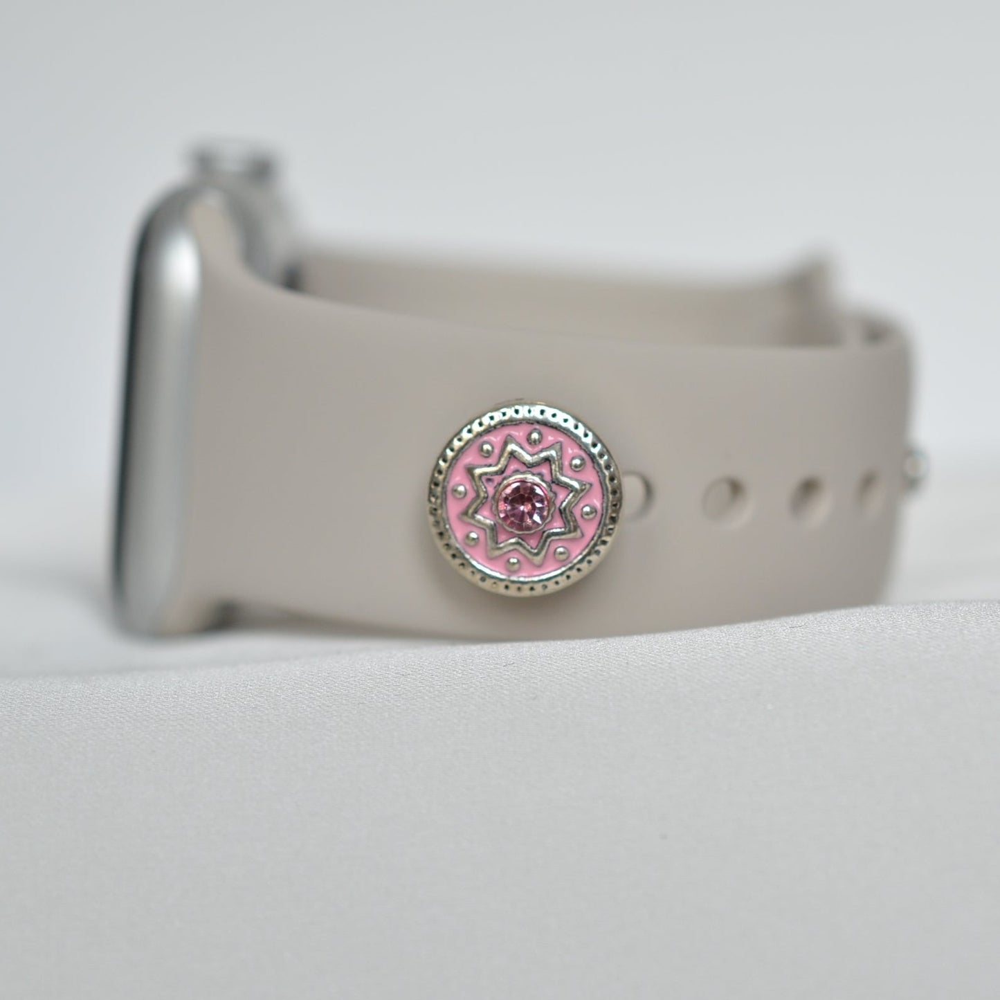 Bright Pink Design Charm for Belts, Bags and Watch Bands