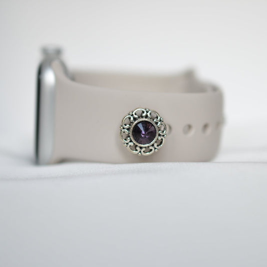 Purple Design Belt, Bag and Watch Band Charm