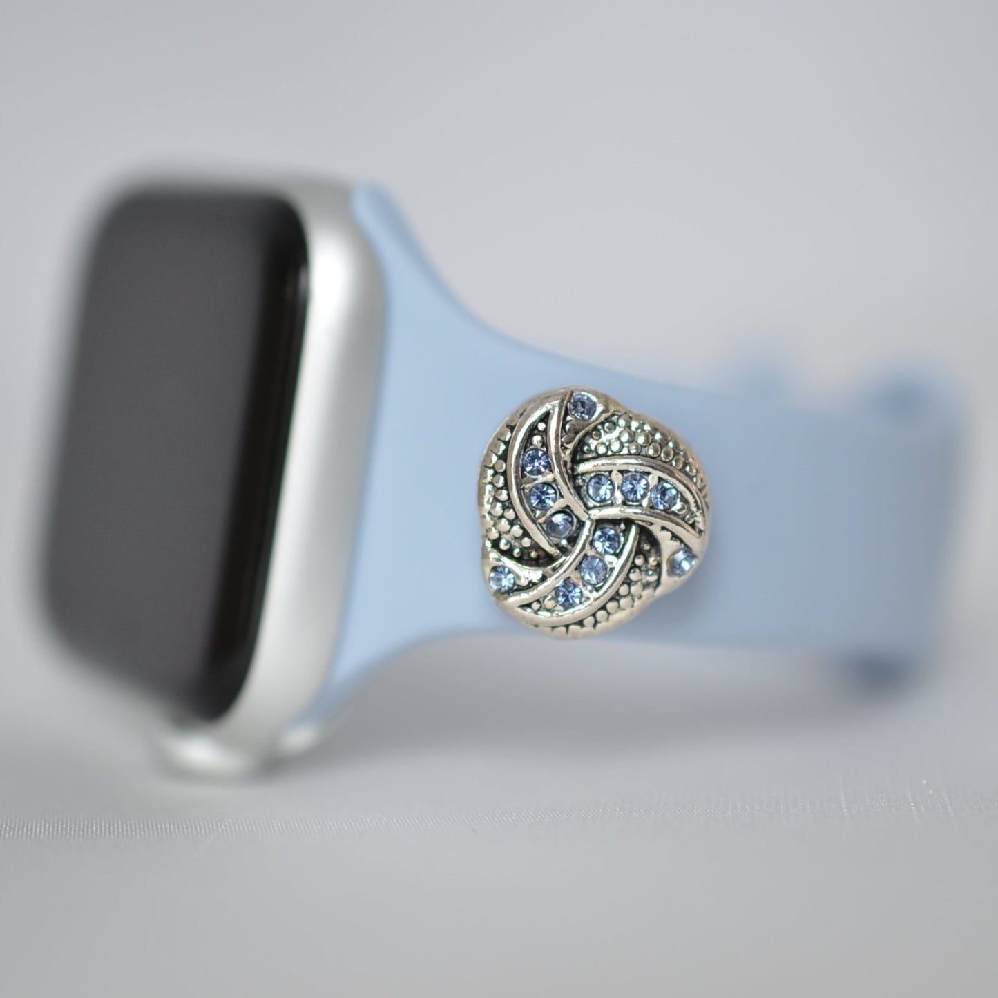 Light Blue Apple Watch Band with Charm