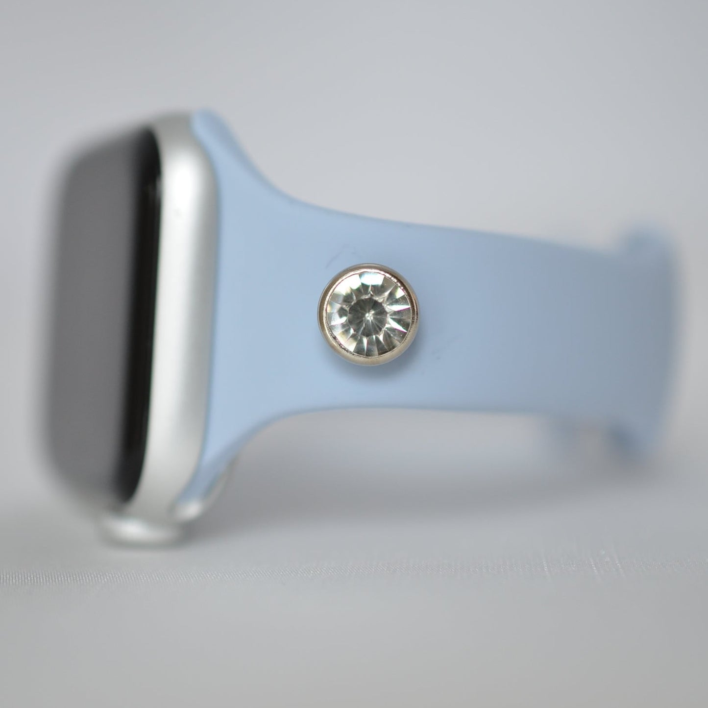 Light Blue Apple Watch Band with Charm 