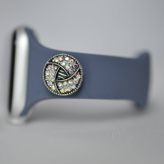 Dark Purple-Grey Apple Watch Band and Charm