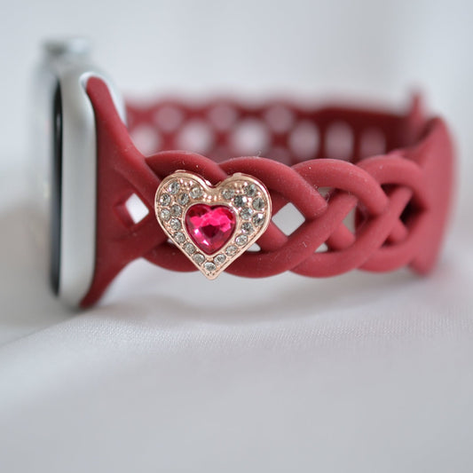 Berry Red Snap Charm for Bags, Belts and Watch Bands