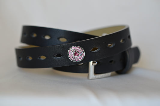 Pink Rhinestone Charm for belts, bags and watch bands