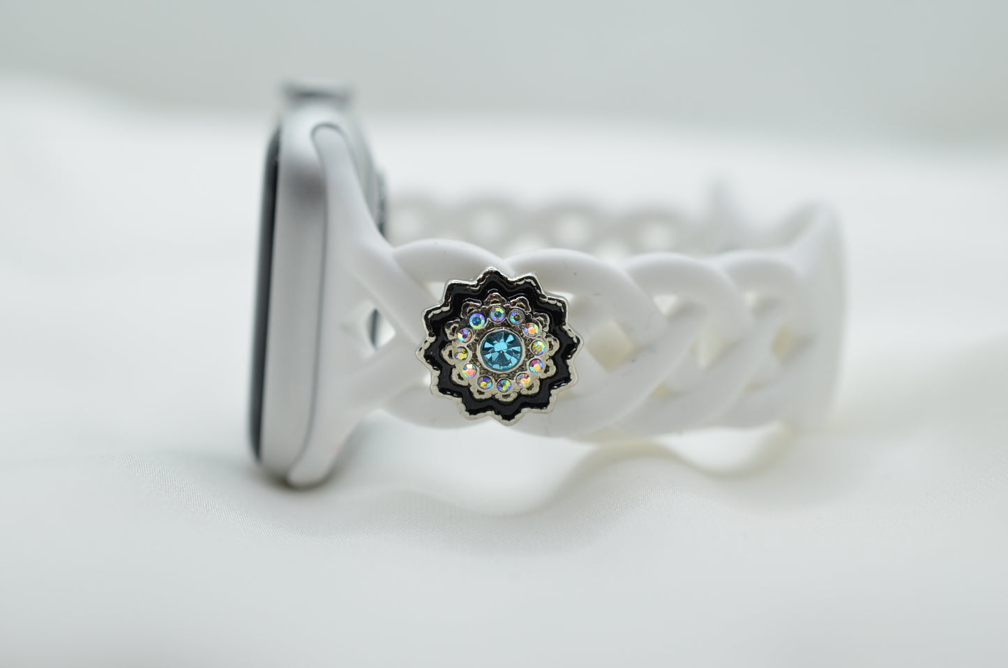 Blue and Black Design Charm for Belts, Bags and Watch Band Charms