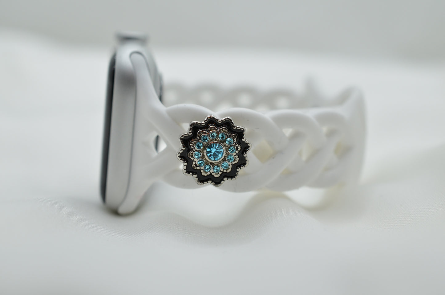 Blue and Black Design Charm for Belts, Bags and Watch Band Charms