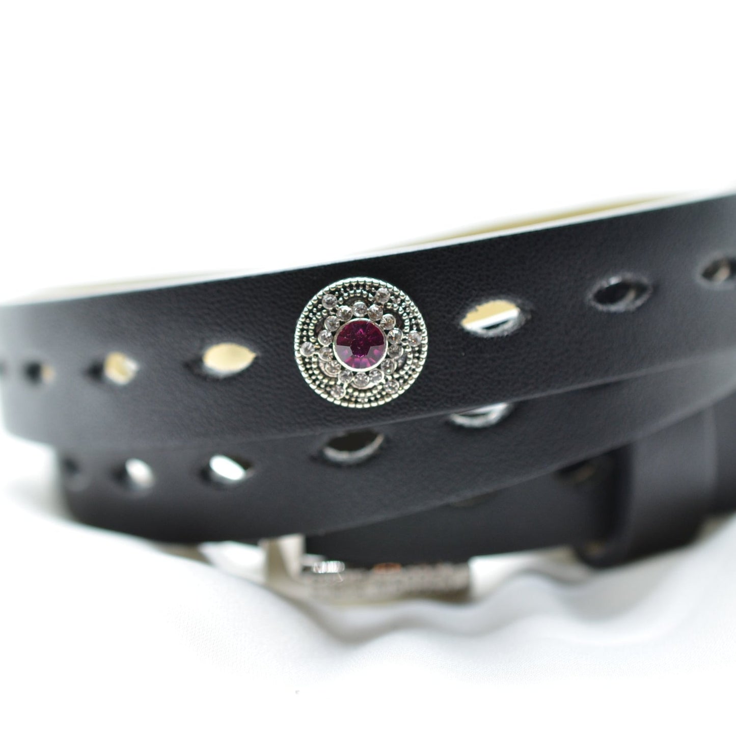 Dark Pink/Lavendar Purple Design Belt & Bag Charm