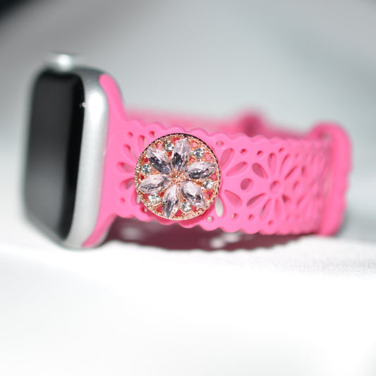 Hot Pink Apple Band with Charm 