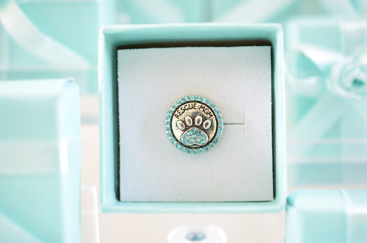 Blue Rescue Mom Charm for Belts, Bags and Watch Bands