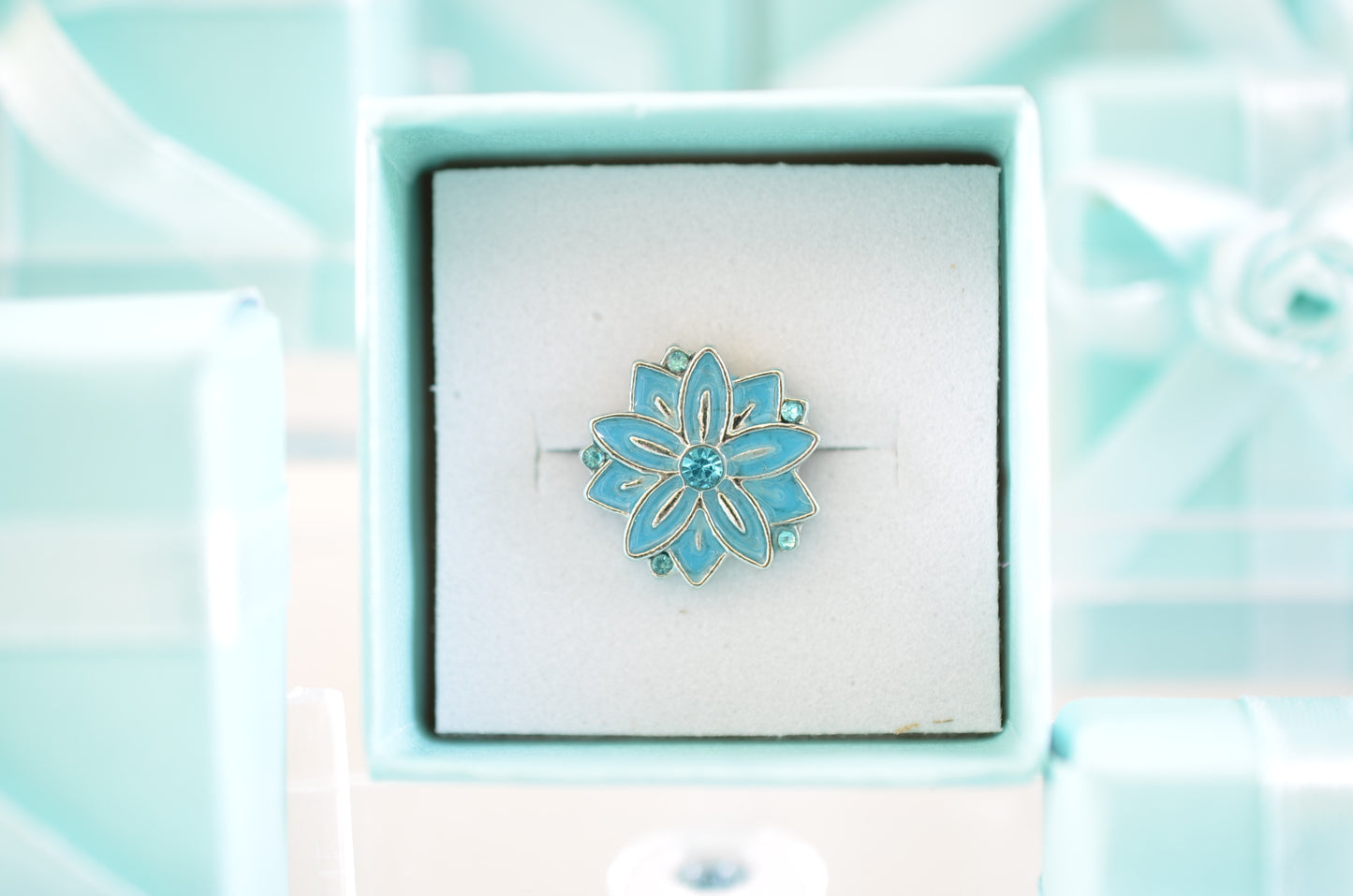Blue Flower Charm for Belt, Bag and Watch Bands