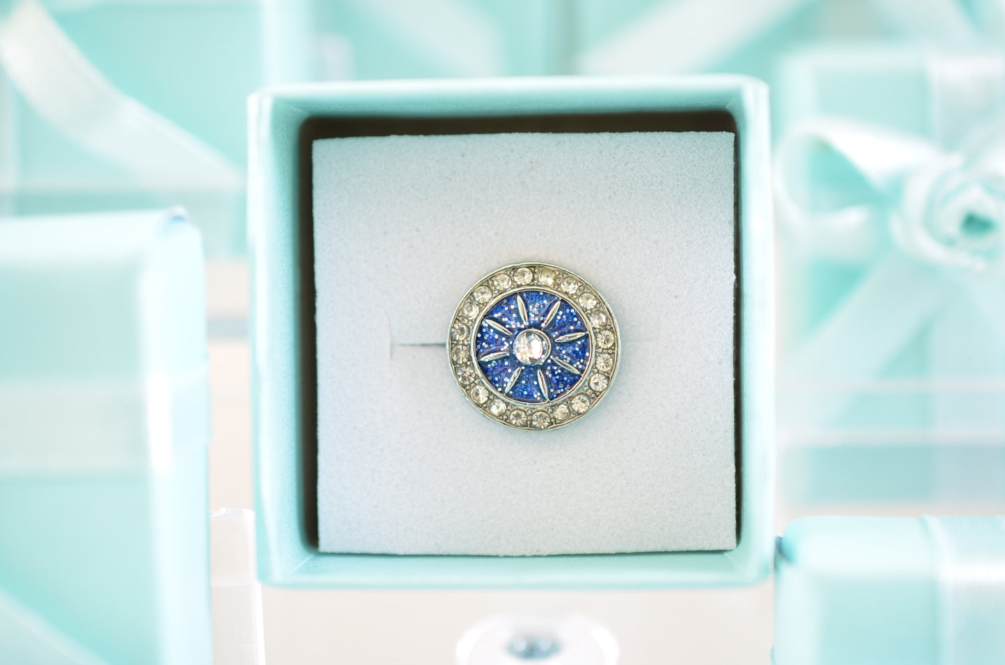 Blue Compass Charm for Belts, Bag and Watch Bands