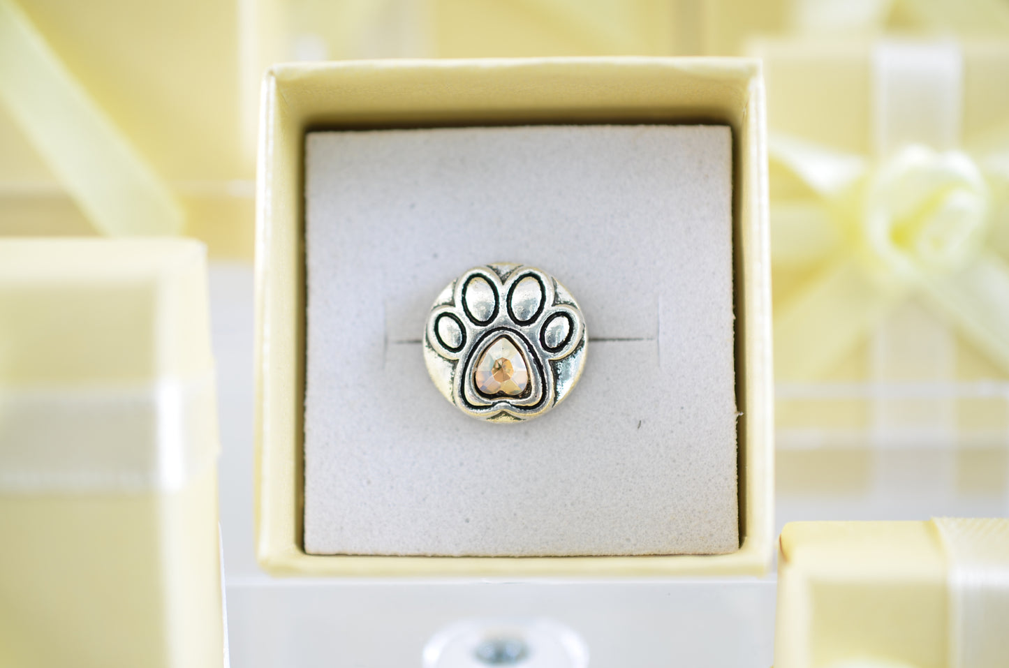 Yellow Paw Charm for Belts, Bags and Watch Bands