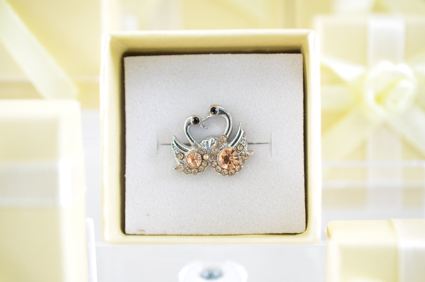 Light Orane Swan Charm for Belts, Bags and Watch Bands