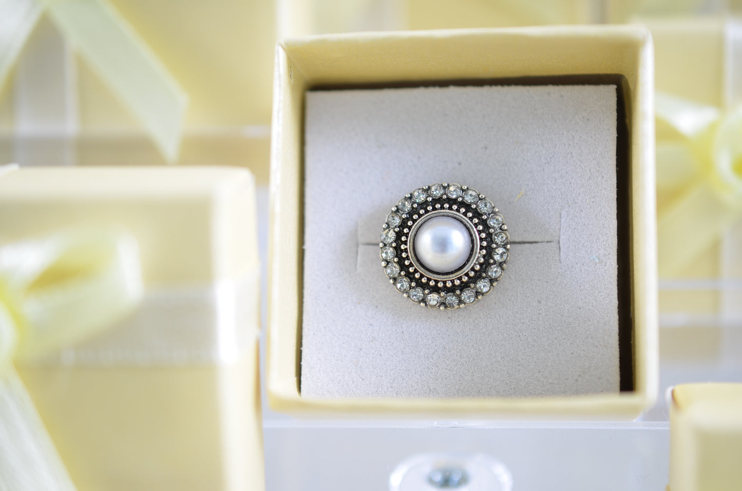 Grey, Black and Pearl Charm for Belts, Bags and Watch Bands
