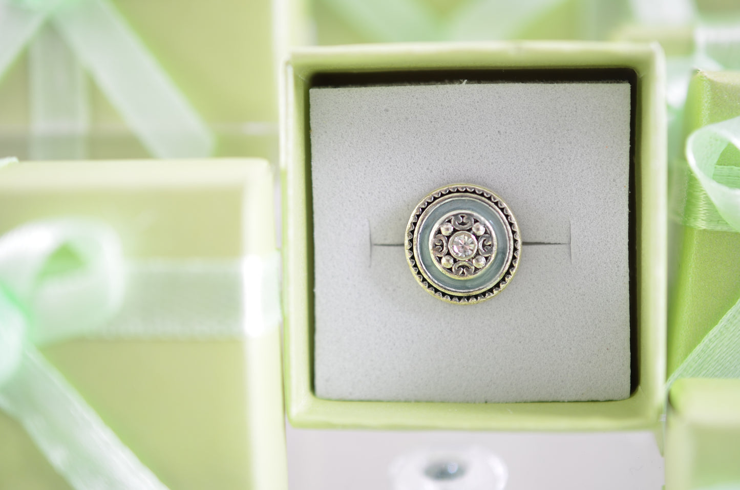 Green Design Pattern Charm for Belts, Bags and Watch Bands