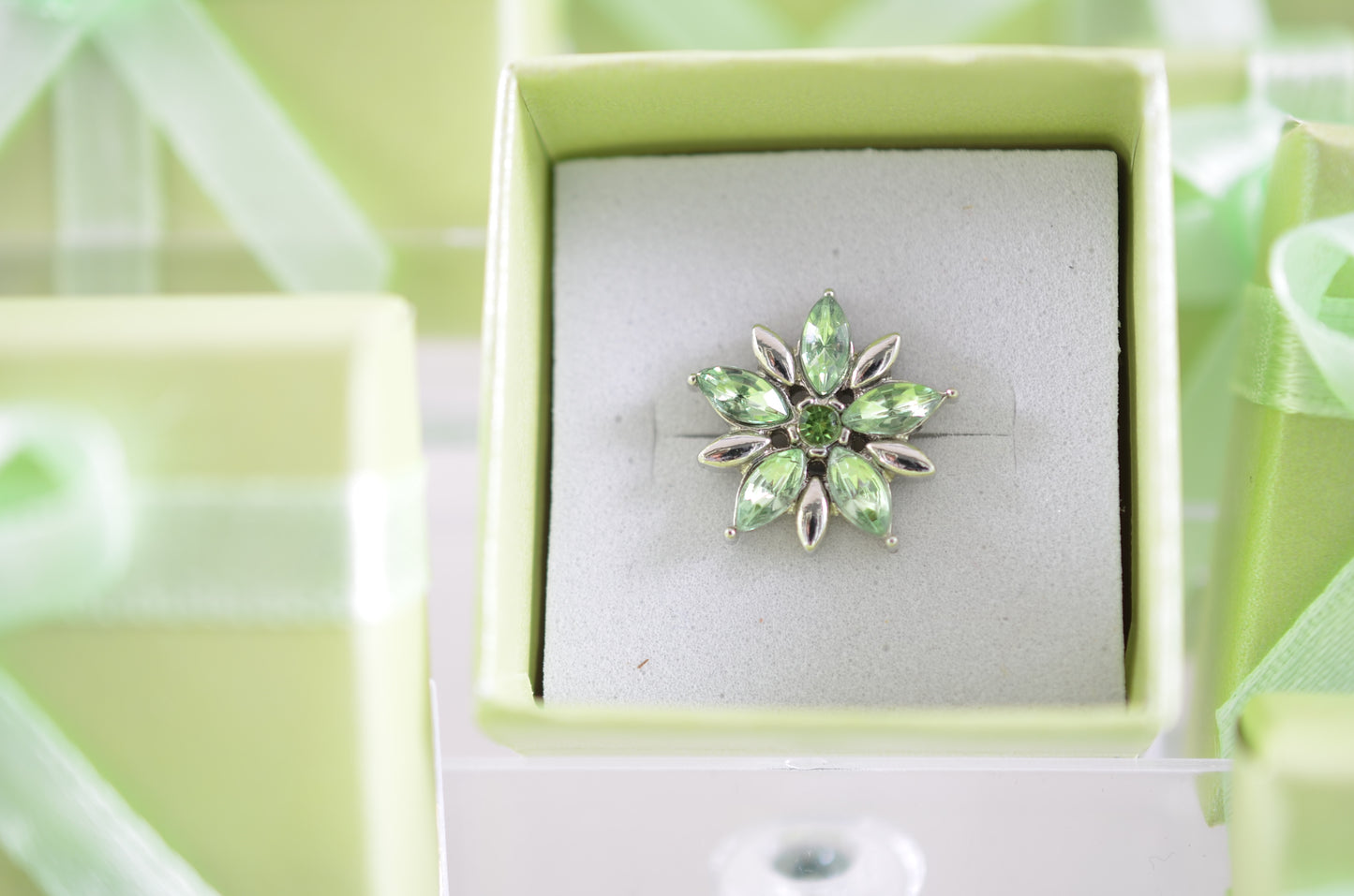Green Flower Charm for Belts, Bags and Watch Bands