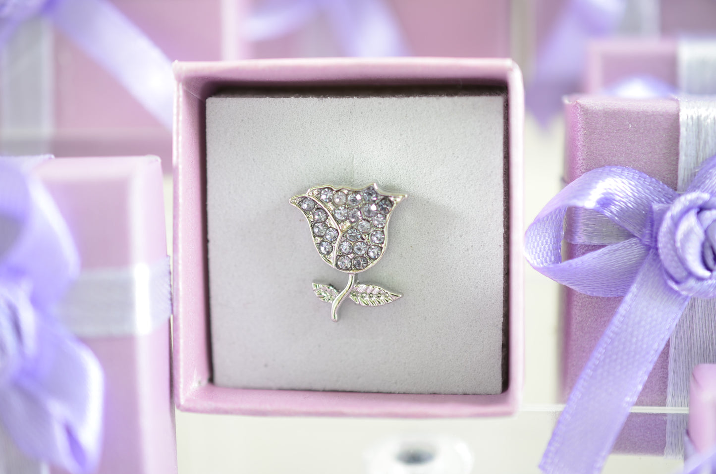 Purple Rose Charm for Belts, Bags and Watch Bands