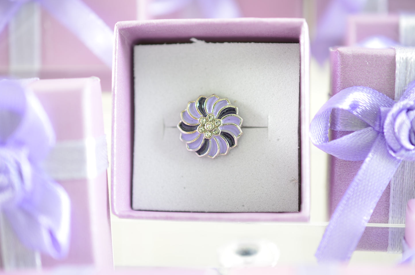 Two Toned Purple Charm for Belts, Bags and Watch Bands