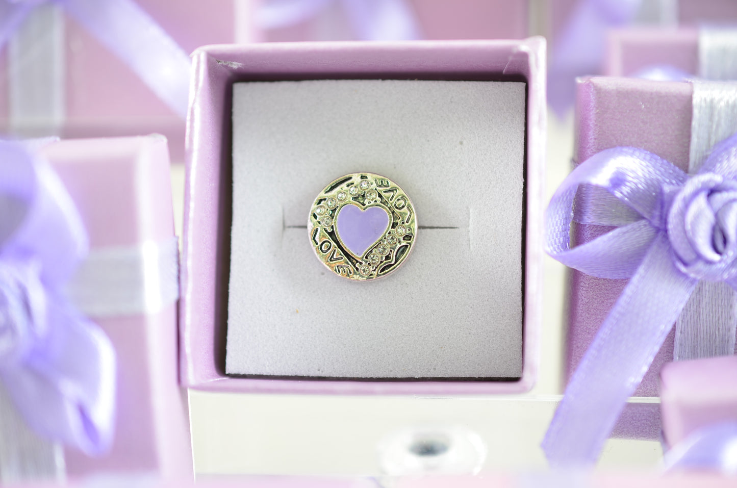 Purple Heart Charm for Belts, Bags and Watch Bands