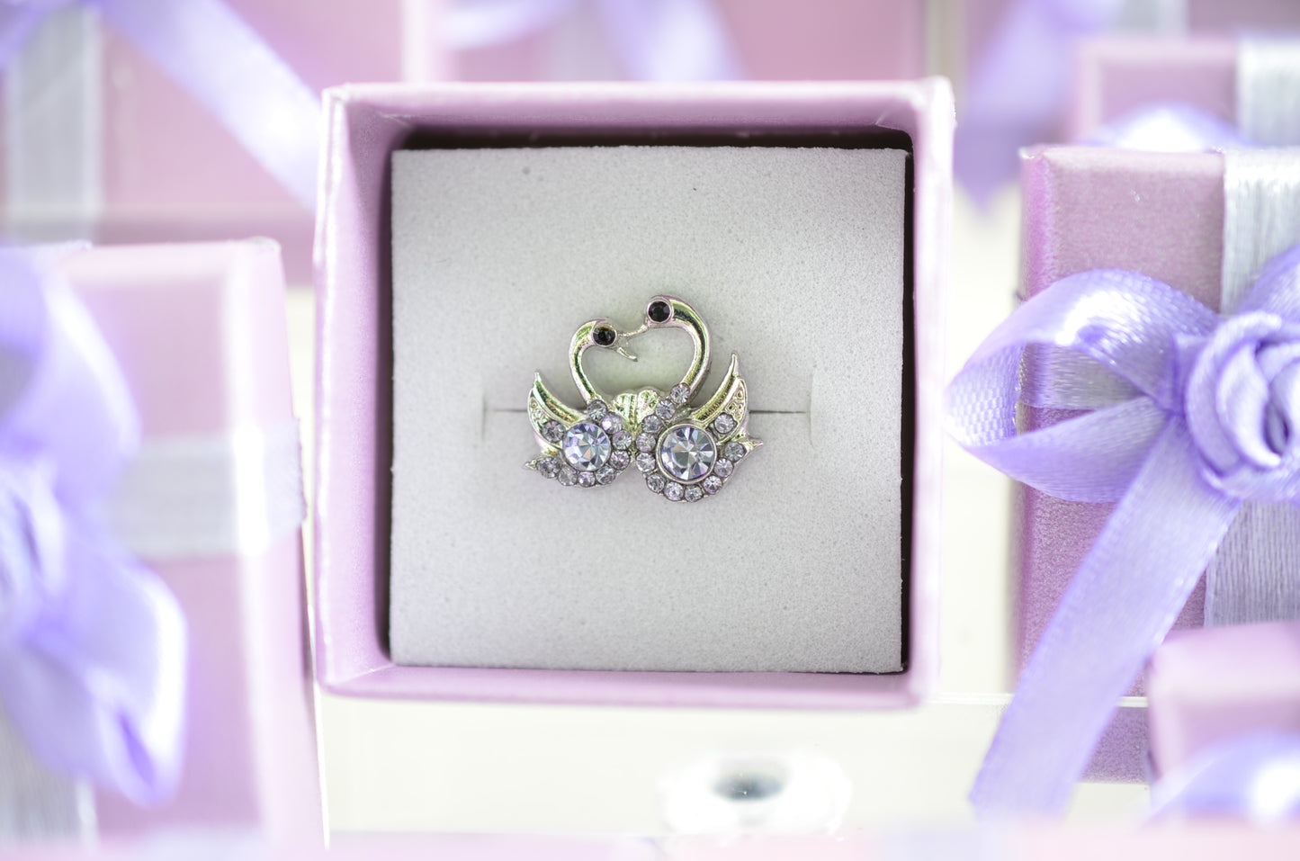Purple Swan Charm for Belts, Bags and Watch Bands