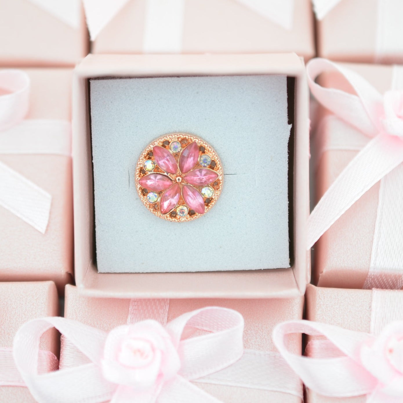 Pink charm for watch bands and belts