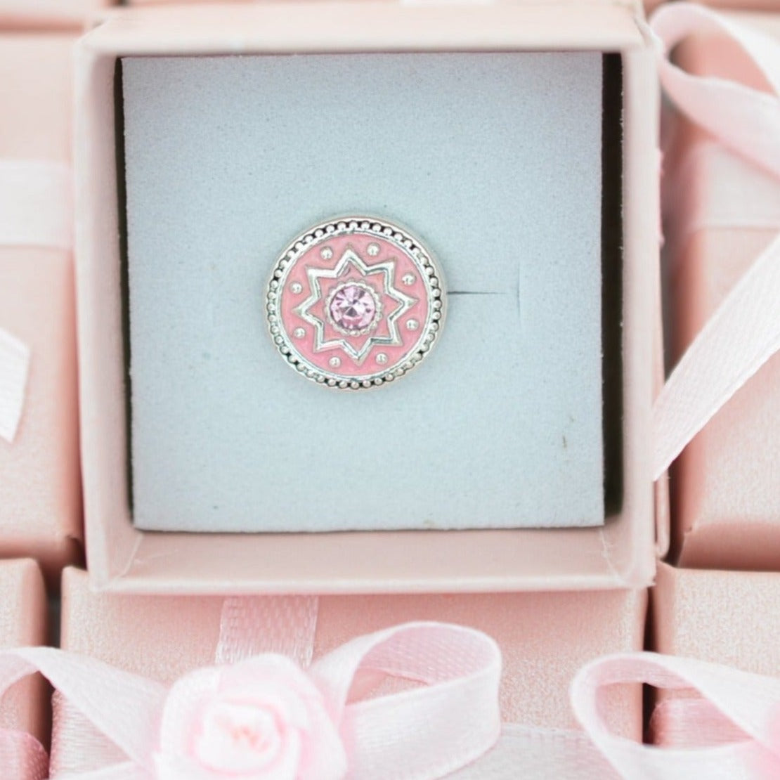 Light Pink Design Charm for Belts, Bags and Watch Bands