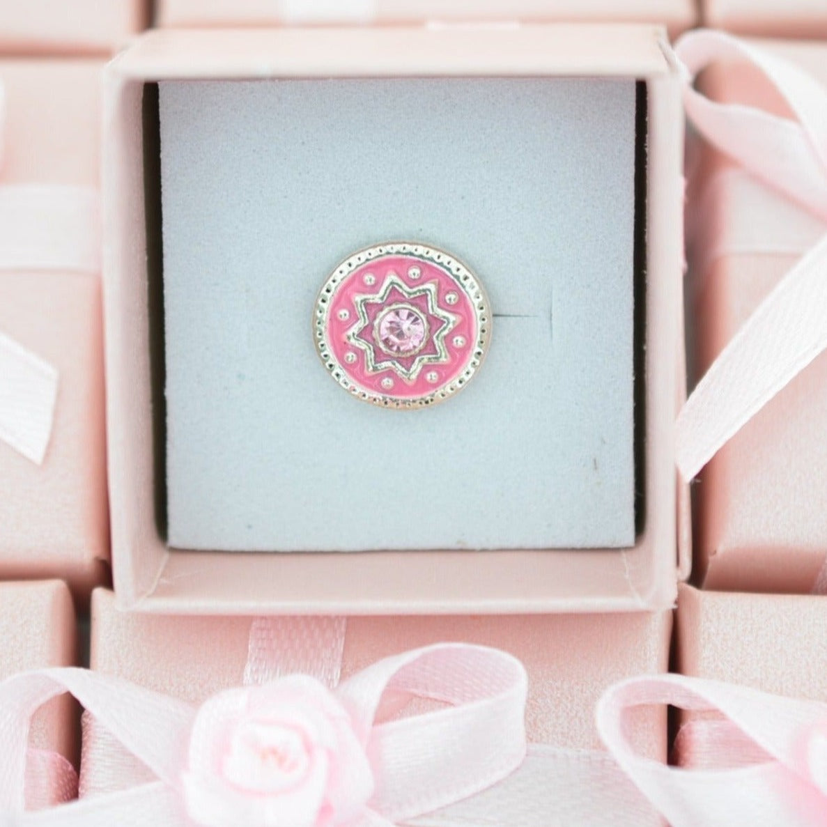 Bright Pink Design Charm for Belts, Bags and Watch Bands