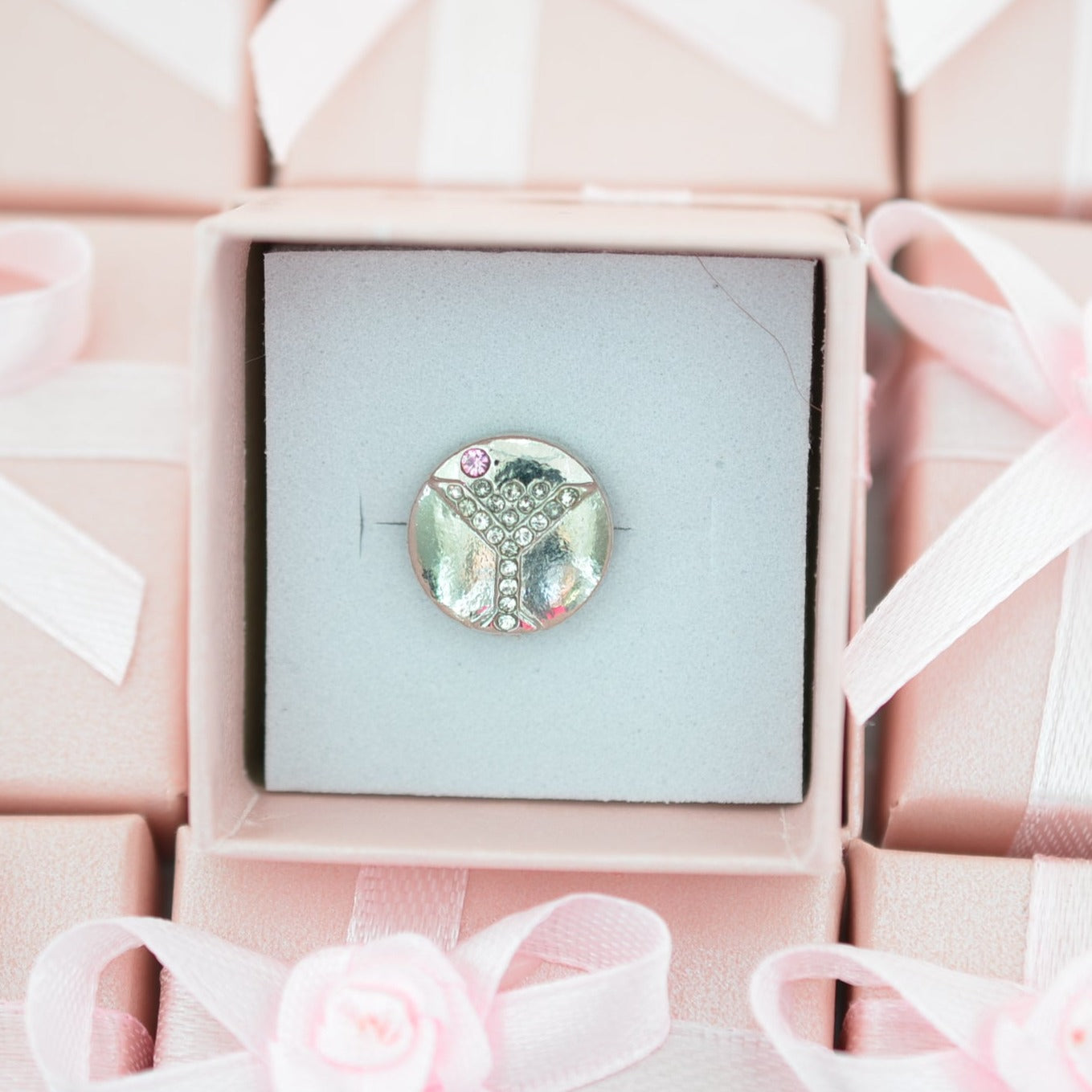 Martini glass charm for watch bands and belts