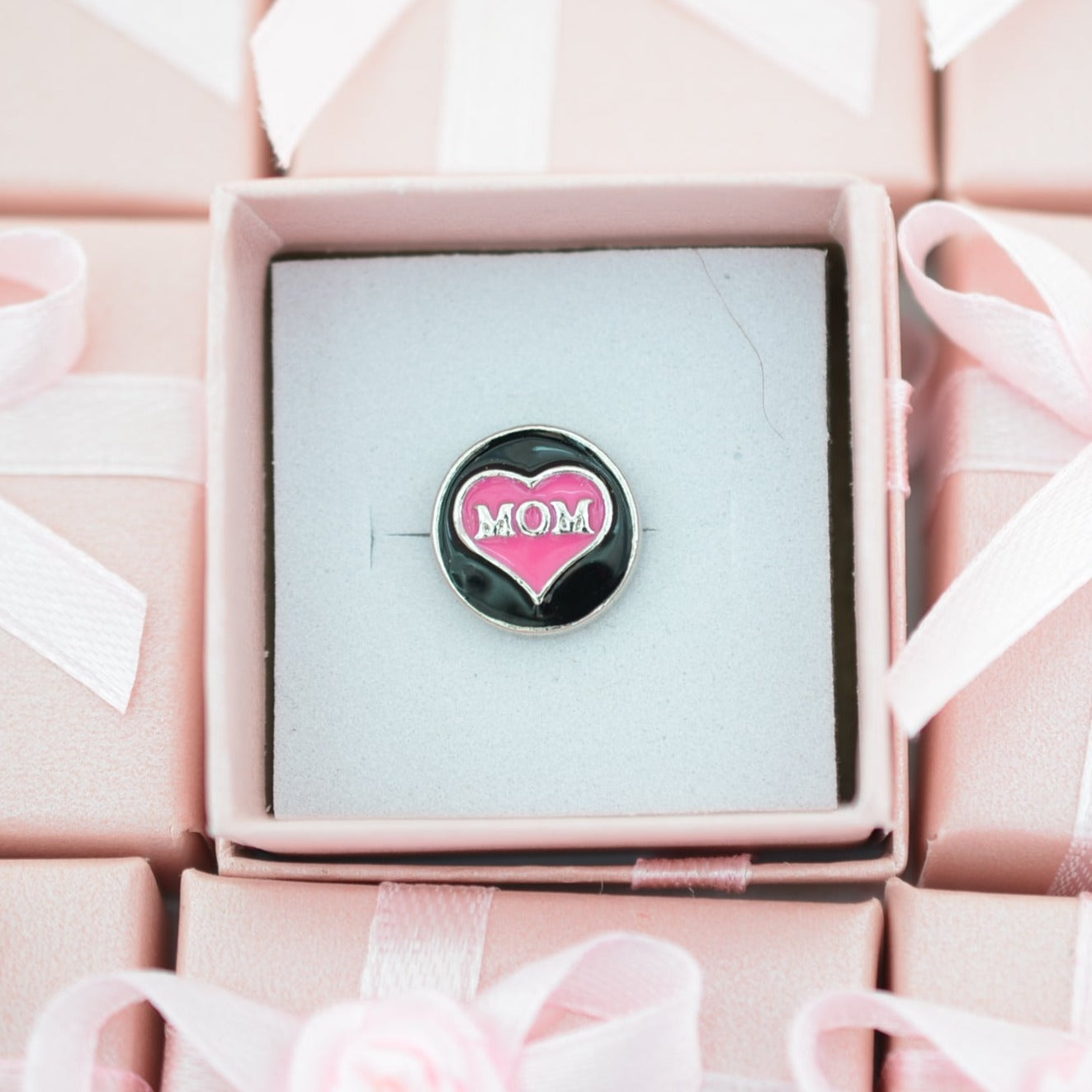 Hot Pink Mom Charm for Watch Bands and Belts