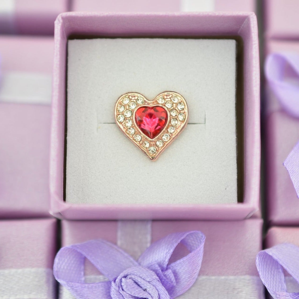 Hot Pink Heart Charm for Watch Bands and Belts