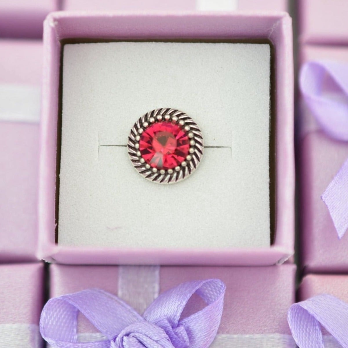 Dark Pink Purle Charm for Belts, Bags and Watch Bands