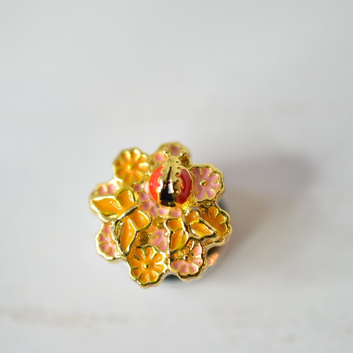 Lady Bug Flower Watch Band Charm