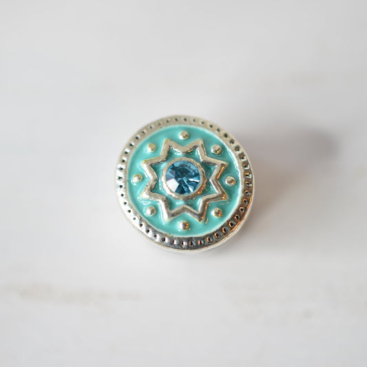 blue design watch band charm