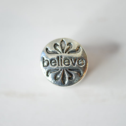Believe watch band charm