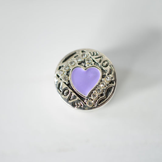 purple heart watch band charm