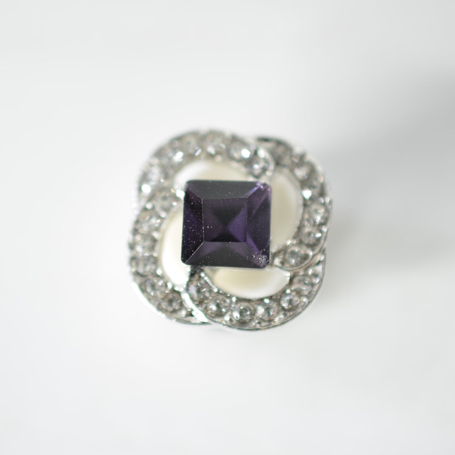 purple square watch band charm