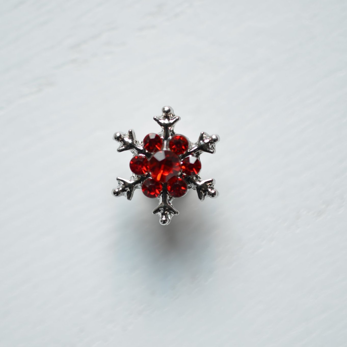 green stone snowflake watch band charm