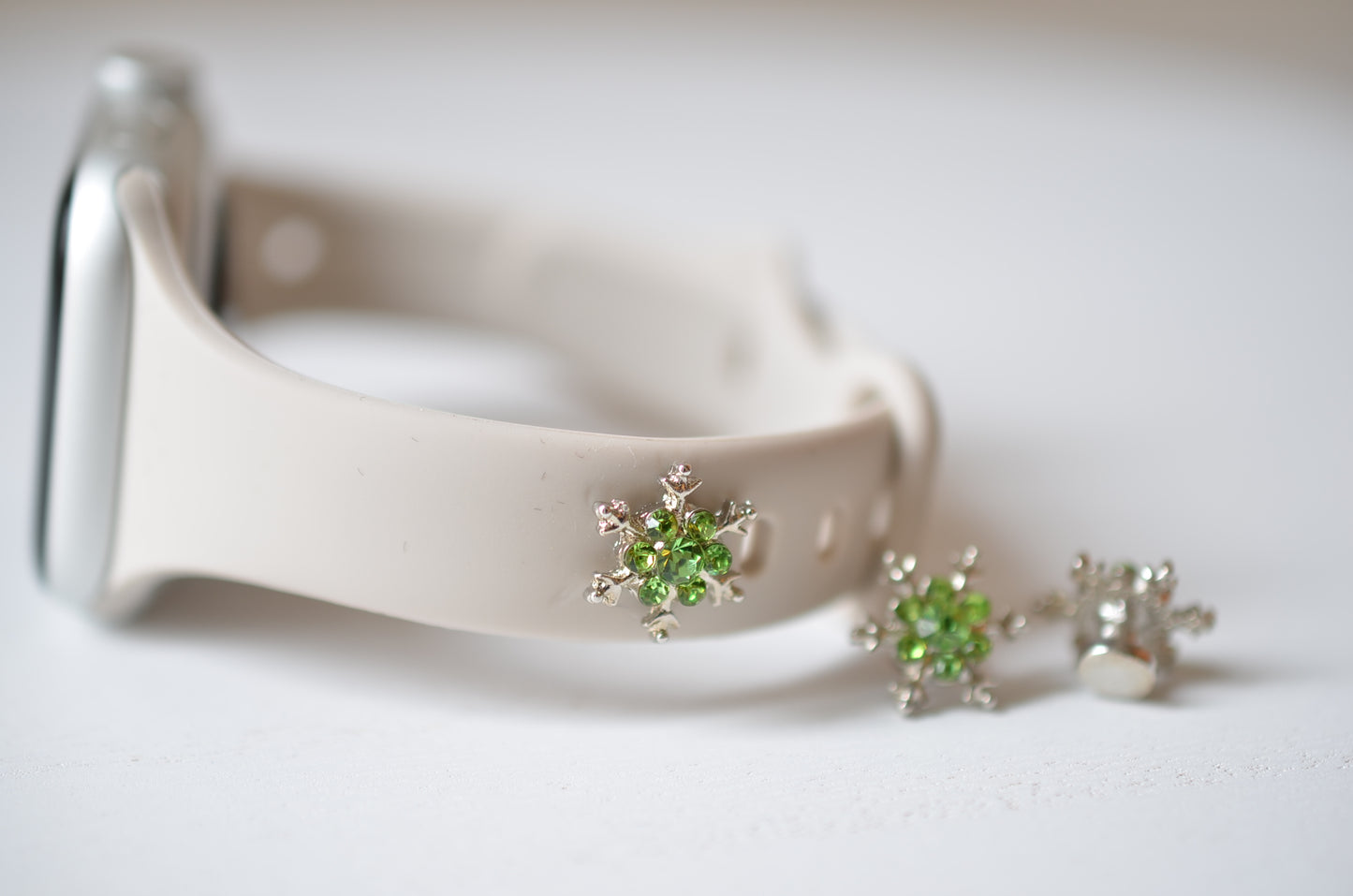 Snowflake Watch Band Charm (Green)