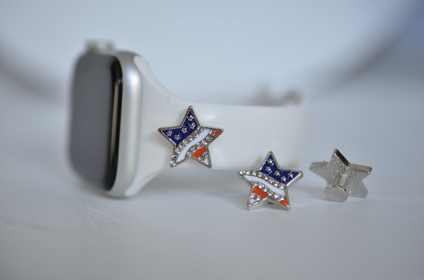 Red, White and Blue Star Charm for Watch Bands