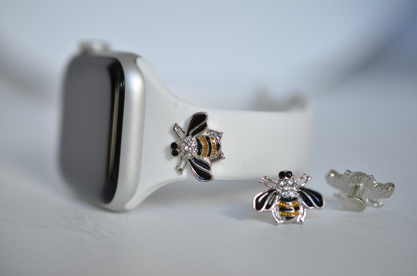 Silver Bee Charm for Watch Bands