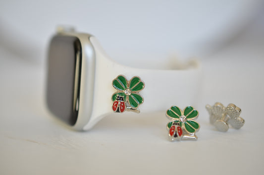 Double Your Luck with a Lucky Ladybug and Four Leaf Clover Charm for Bands