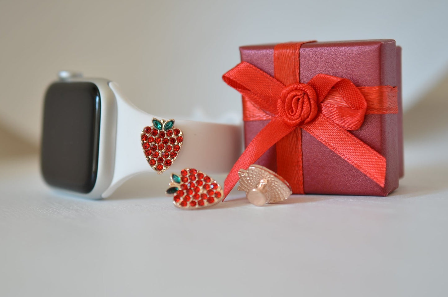 Strawberry Watch Band Jewelry Charm