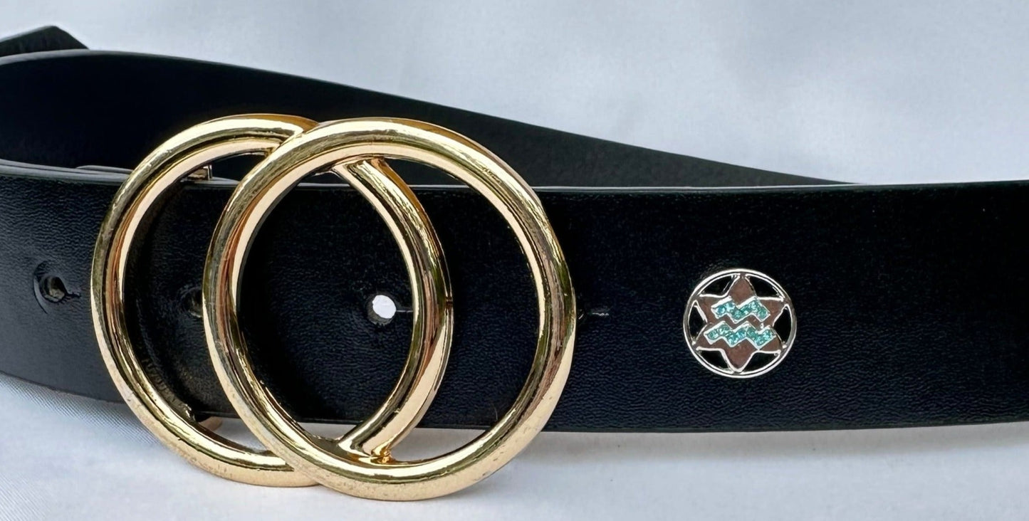 Aquarius Zodiac Charm for Belts, Bags and Watch Bands
