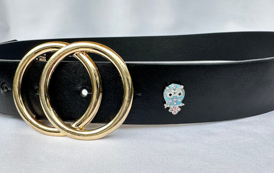 Belt Jewelry Charm: Blue and Pink Owl