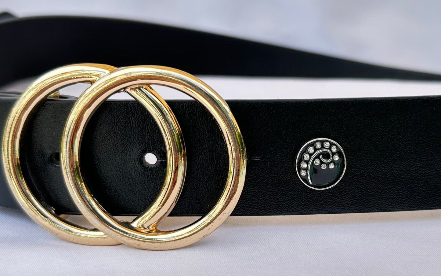 Black Design Belt and Bag Charm